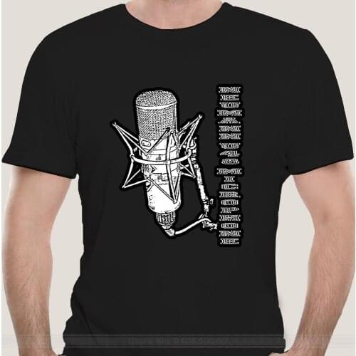 Cotton Tshirt Men Summer Fashion T-Shirt Euro Size Neumann U48 Microphone Print Heavy Weight T - Shirts S - 5Xl