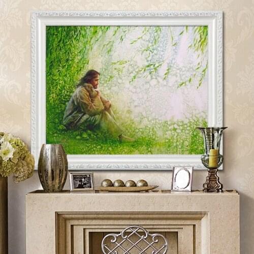 Jesus Christ Canvas Poster and Print Vintage Home Decor Wall Art Pictures for Living Room Print Painting Caudros Decoracion