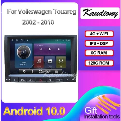 Kaudiony 9" Android 10.0 6+128GB For VW Volkswagen Touareg Car DVD Multimedia Player Auto Radio GPS Navigation 4G DSP 2002-2010