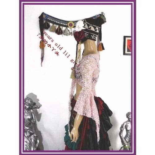 Lace Belly Dance Top Flamenco Dance Top Korea With Trumpet Sleeves DI109