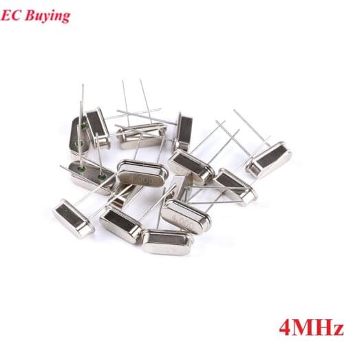 50pcs/lot HC-49S Crystal Oscillator 4MHz 4 MHz 4M Hz Mini Passive Resonator Quartz