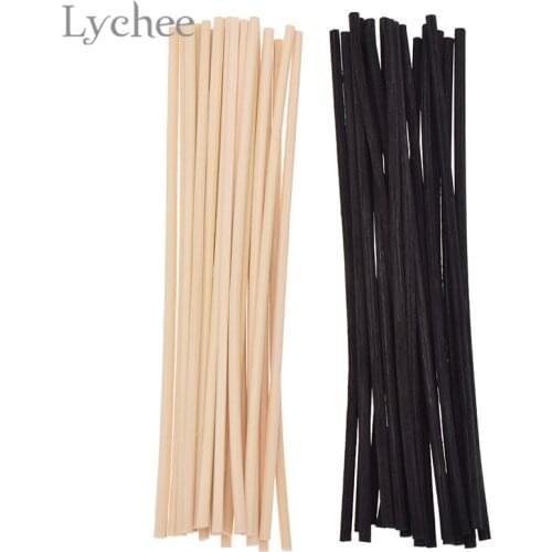 Lychee Life 20pcs 4mmx20cm Extra thick Rattan Reed Oil Diffuser Replacement Stick Incense Home Living Room Aromatic Incense