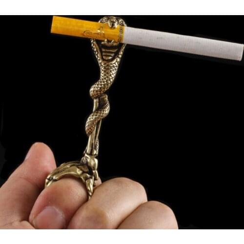 Metal Finger Clip Cigarettes Holder Ring Rack Lighters Smoking Accessories Smoker Gift For Women Men Adults Cigar Stand