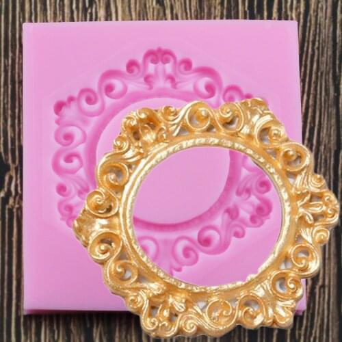 Hexagonal Frame Shaped Fondant Silicone Mold Chocolate Fudge Cake Decoration Baking Confectionery Tools