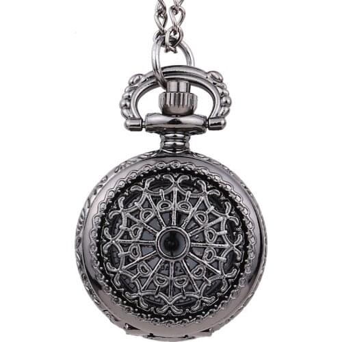 Fashion Vintage Round Dial Quartz Small Pocket Watch Classical Numbers Scale Pocket Watch Pendant Necklace Men Women Watches