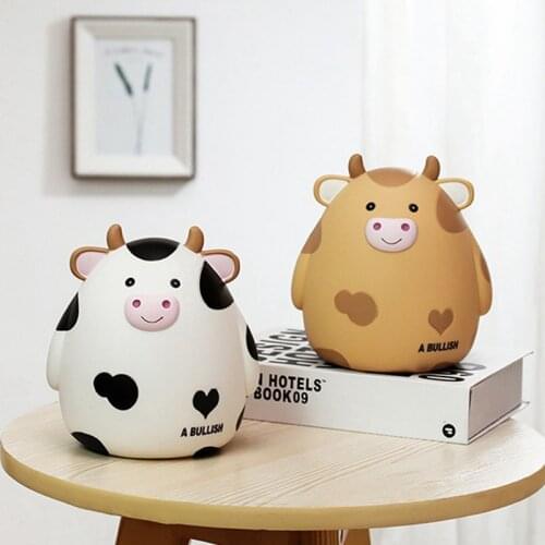 Cartoon Cute Cows Shaped Piggy Bank Money Box Large Savings Box Savings Box For Coins For Note Alcancia Birthday Christmas Gifts