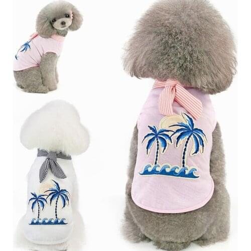 2019 New Summer Dog Clothes Pet Shirt Cats Dogs Vest For Chihuahua Shih Tzu Small Dog Shirt Puppy T Shirt S-2XL