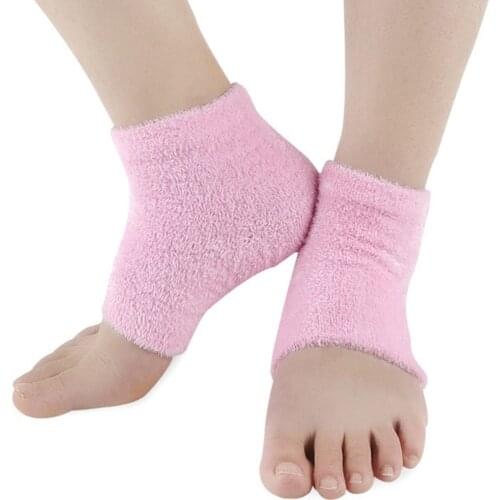2021 new 1 pairs Heel Socks G-el Lined Toeless Spa Socks for Foot Care Cracked Heels Dry Feet Foot Calluses Foot Care