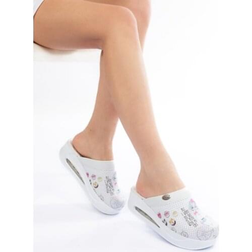ORTHOPEDIC SABO SLIPPERS DOCTOR NURSE HOSPITAL ASCI SLIPPERS BİSKİLET PATTERNED
