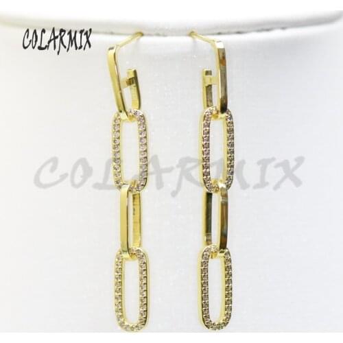 5 pairs fashion dangle earrings zircon jewelry for women trendy women accessories Oval charm drop earrings retro earrings 51019