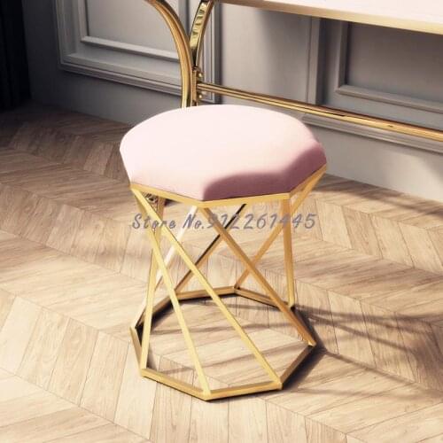 Modern minimalist dressing table stool Nordic net red makeup stool light luxury nail chair bedroom ins home back chair