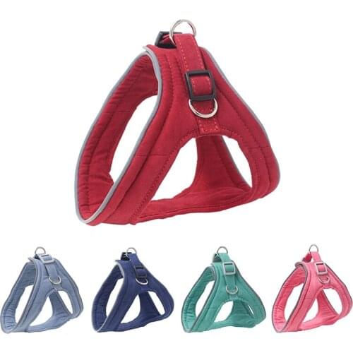 Dog Harness Pet Dog Training Collar Harness Reflective Small Puppy Adjustable Dogs Leads Chest Straps Breast-Band Leash Dog Vest