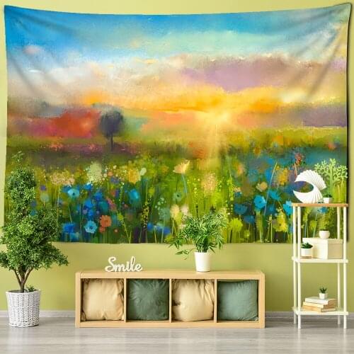 Van Gogh Sunflower Oil Painting Wall Hanging Astrology Divination Home Art Decor Psychedelic Tapiz Witchcraft Mandala Tapestry