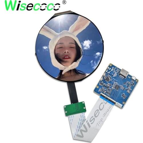 Wisecoco 5 inch round panel for watch diy project display screen with HDMI micro USB mipi driver board 1080x1080 RGB