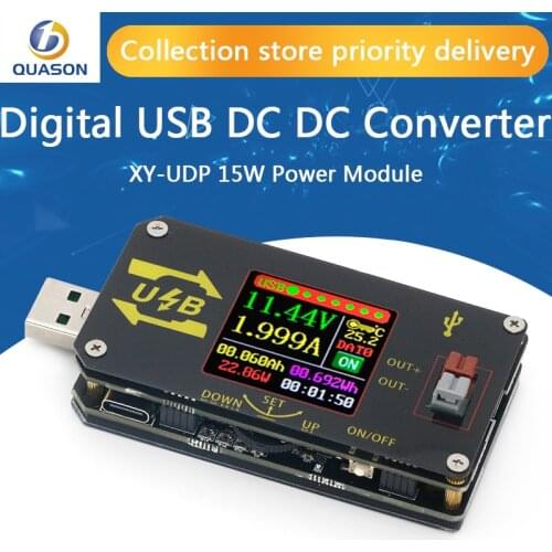 XY-UDP Digital USB DC DC Converter CC CV 0.6-30V 5V 9V 12V 24V 2A 15W Power Module Desktop Adjustable Regulated power supply