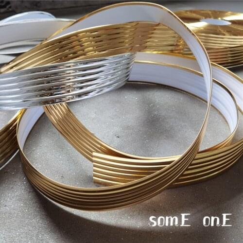 Mirror Reflective Accessories Gold Silver DIY Patchwork Stage Clothing Doll Decor Crafts Dress Belt Designer Fabric