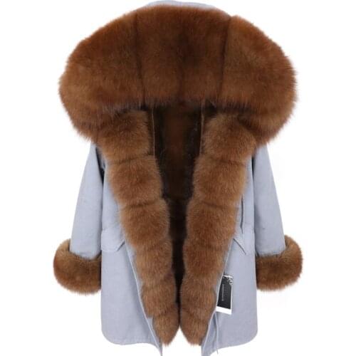 2020 Casual green winter jacket women parka big natural raccoon fur collar hooded parkas real fur coat warm outerwear