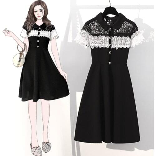 2021 Spring Lace Patchwork Women Dresses Loose Hollow Out Female Elegant Robe Woman Dress Oversize High Quality Vestidos Clothes