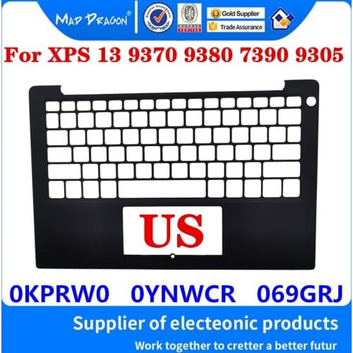 0KPRW0 KPRW0 0YNWCR YNWCR 069GRJ 69GRJ For Dell XPS 13 9370 9380 7390 Laptop Palmrest Upper Cover Case US Keyboard Layout Shell