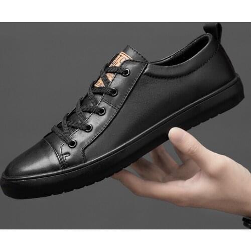2020 Genuine Leather Casual Shoes Men handmade sewing vintage shoes lace up Natural Rubber bottom shoes