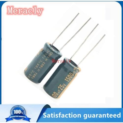 2pcs/lot Q03 25V 1500UF Low ESR/Impedance high frequency aluminum electrolytic capacitor size 10*20 1500UF25V 20