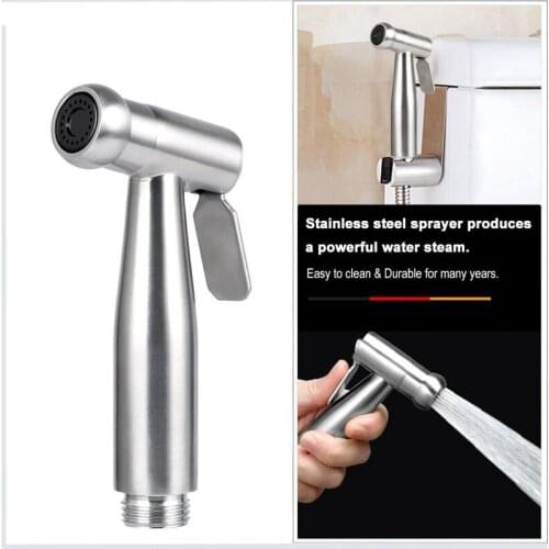 304 Stainless Steel Bidet Shower Sprayer for Toilet Wash Toilet Seat HandHeld Shower Bidet Head Toilet Shattaf Bidet Enema Anal