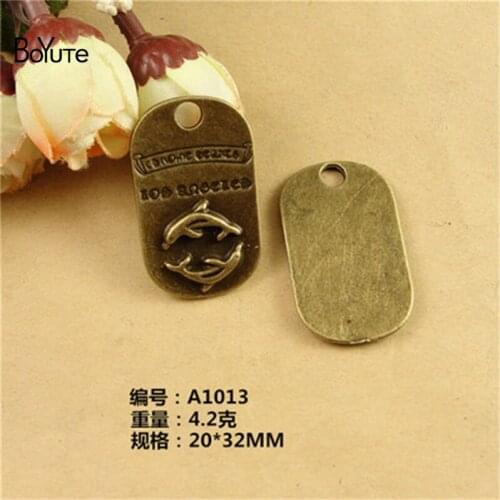 BoYuTe (40 Pieces/Lot) 20*32MM Antique Bronze Plated Zinc Alloy Dolphin Charms Pendant for Jewelry Findings Diy Accessories