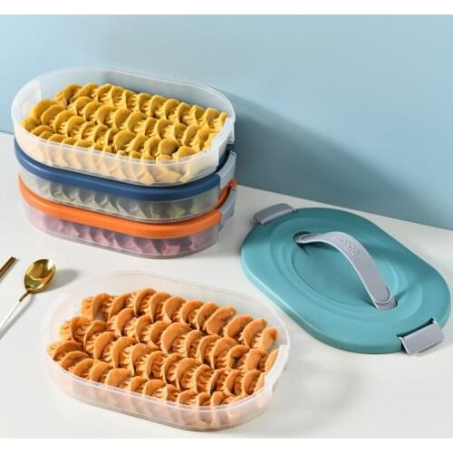 Household Wonton Dumpling Storage Box Multi-Layer Food Grade Quick Freezing Box I88