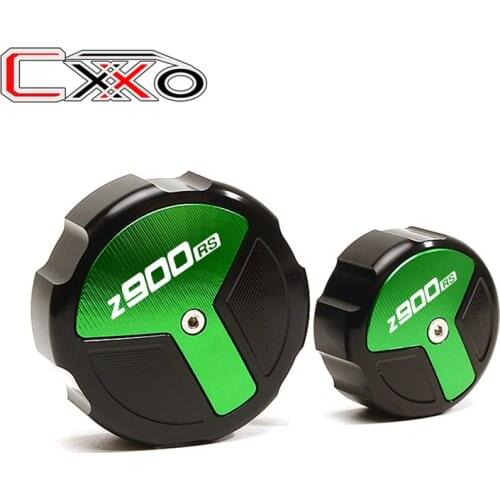 Motorcycle Green Front Rear Fluid Cylinder Master Reservoir Cover For Kawasaki Z900RS Z900 RS Z 900 RS All Years
