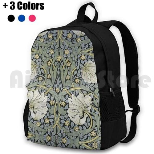 William Morris-Pimpernel Design Outdoor Hiking Backpack Riding Climbing Sports Bag William Morris Pimpernel Stylish Cool Trendy