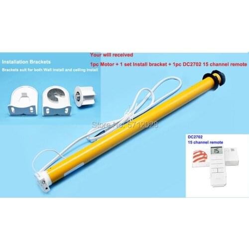 Dooya Sunflower 25mm Tubular motor RF 433MHZ Tubular Electric Curtains Roller blind fit for 38mm tube Remote Control