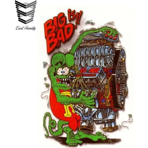 EARLFAMILY 13cm X 8.7cm BIG IS BAD Decal Funny Car Sticker Vinyl Graphic Decor for Window Bumper Trunk Car Styling Accessories