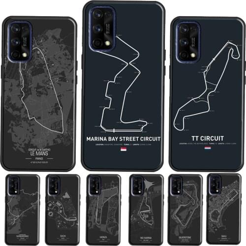 Formula 1 Racing Circuit Case For Realme GT Neo C3 C11 C15 Q3 6 7 8 Pro Phone Cover For OnePlus 8 9 Pro 8T 9R Nord