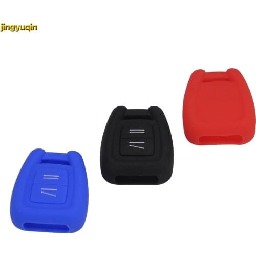 Jingyuqin 2 Buttons Car Key Silicone Case Cover for Vauxhall Opel Holden Astra Zafira Vectra Tigra Omega Signum Key Case Styling