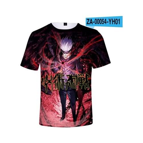 Jujutsu 4274197 Anime T-Shirts Casual Shirt Short Sleeve Summer Cartoon Tshirt Unisex Gift