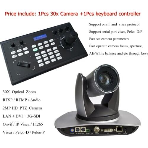 CMOS PTZ Web HD 1080p Video Conference Camera 30X Optical Zoom remote controller For Live Conferencing