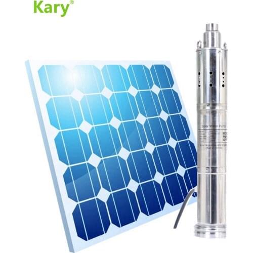 Kary including shipping 120m max lift 24v 3000l/h dc submersible solar water pumps for deep well and farm water supply