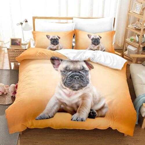 Lovely Dogs 3d Bedding Set Duvet Cover Sets Comforter Bed Linen Decor Custom Twin Queen King Single Size Animal Decor Bed Sets