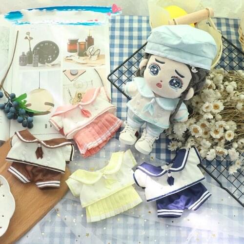 The Kpop star Navy style clothes costume fit for plush Doll Toy stuffed Limit cute lovely thoughtful cosplay gift