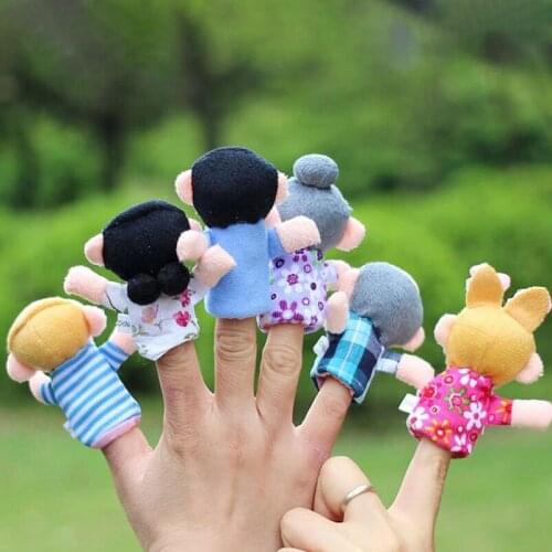 Finger Puppets Baby Mini Animals Educational Hand Cartoon Animal Plush doll Finger Puppets theater Plush Toys for Children Gifts