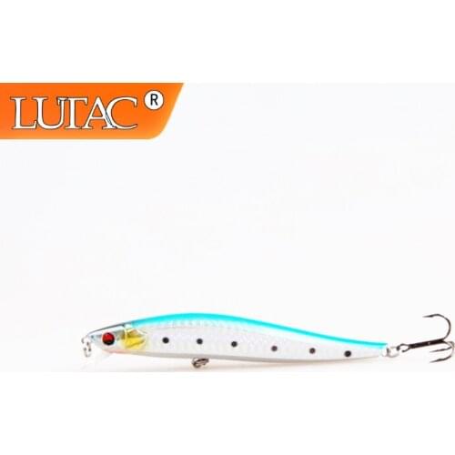 Lutac Jerkbait Fishing 130mm 25g Floating Pesca Black Minnow