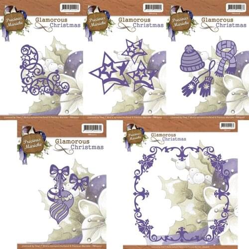 Piggy Craft metal cutting dies cut die mold Christmas bells star scarf Scrapbook paper craft knife mould blade punch stencils