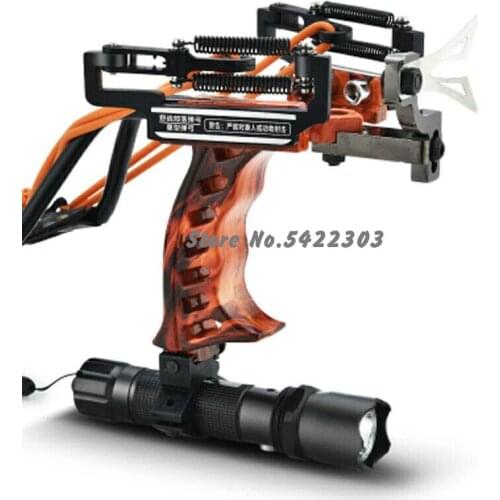 Powerful Heavy Crossbow Slingshot Shooting Adjustable Hunting Wrist Rest Tactical Stainless Steel Laser Sighting Sling Shot Bow
