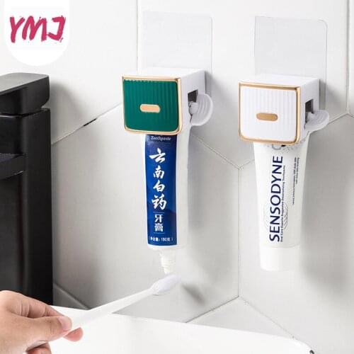 Wall Mounted Home Plastic Toothpaste Squeezer Tube Easy Dispenser Rolling Holder Bathroom Supply Tooth Cleaning Accessories