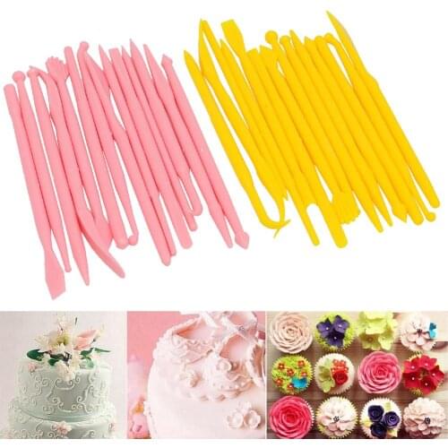 Non-Toxic 14Pcs/set Cake Modeling Cutter DIY Sculpting Decorating Tool Carve Pen PP Material Sculpting Tools Cake Tools