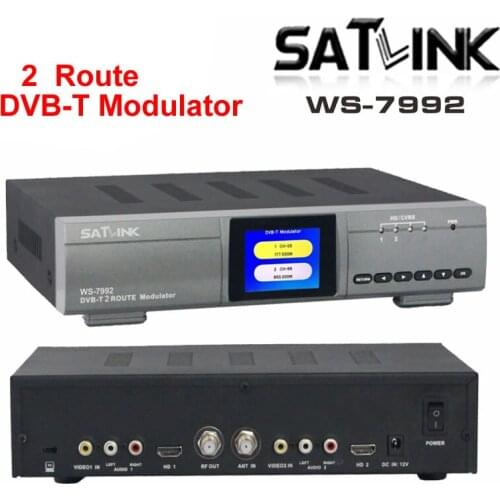Original Satlink WS-7992 Modulator SATLINK 2 channel HD DVB-T Modulator RF / AV / HD WS7992
