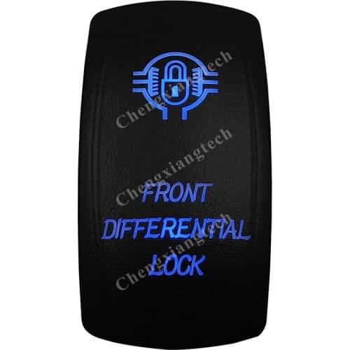 Front Diff Lock Car Boat Blue Led Lasor 5 Pin Rocker Toggle Switch On Off 12v 24v Marine Grade for Carling Arb Narva 4x4