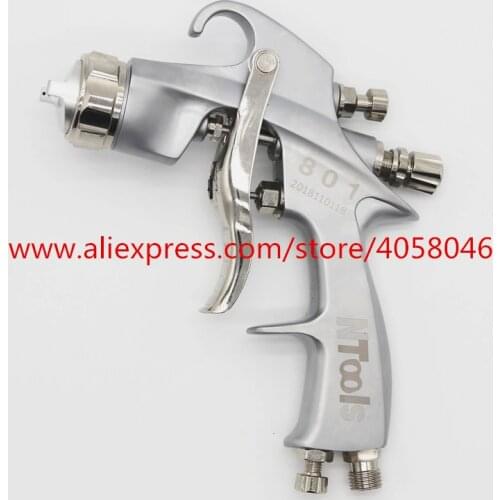 NEW 801 HVLP Spray Gun Gravity Feed Stainless steel cup 1.5mm nozzle paint spray gun paint gun water based air spray gun