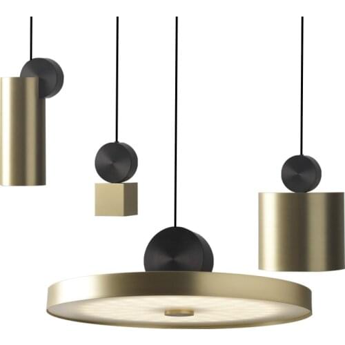 Simple luxury restaurant LED pendant lamp Creative living room bedroom model room coffee shop stainless steel lamp free shipping