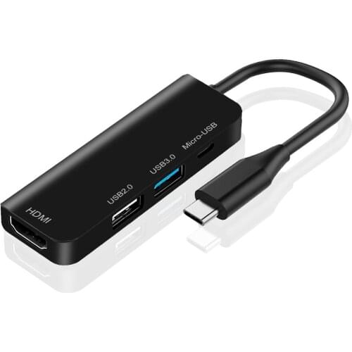 4 in 1 USB HUB C HUB to Multi HDMI Micro USB 3.0 2.0 4 Port Splitter Adapter